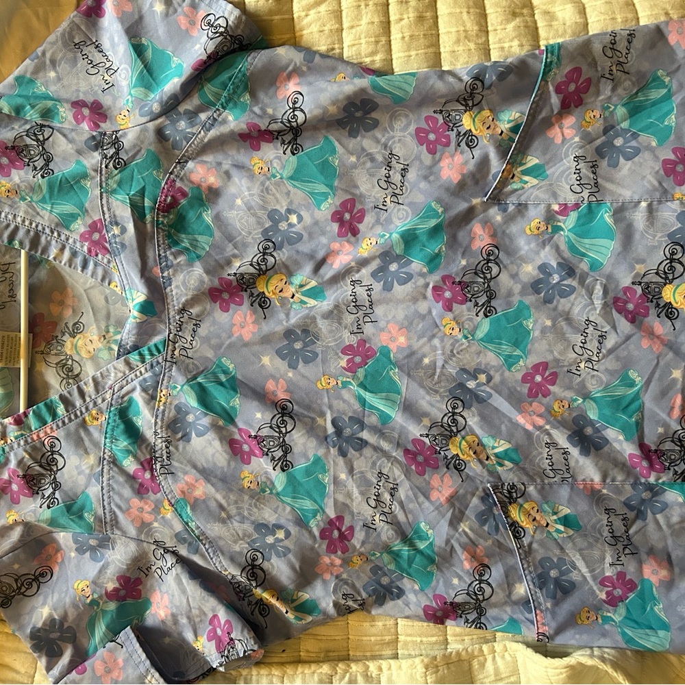 Disney Blue and Pink Character Print Top